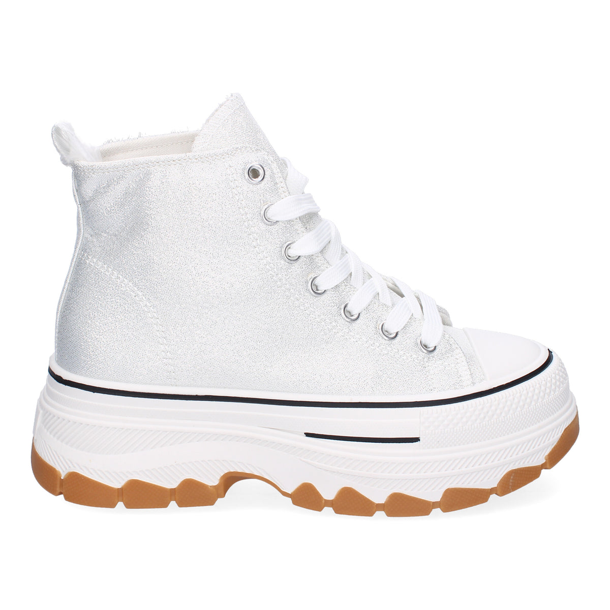 Deportivas Lona Plateadas Mujer Julia 001