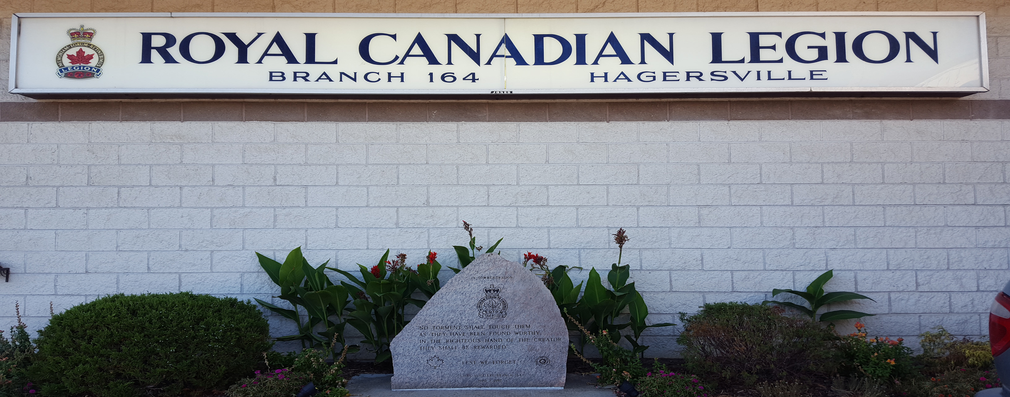 Welcome to the Hagersville Legion WebsiteBranch 164